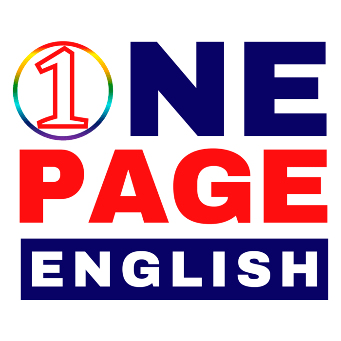 One Page English